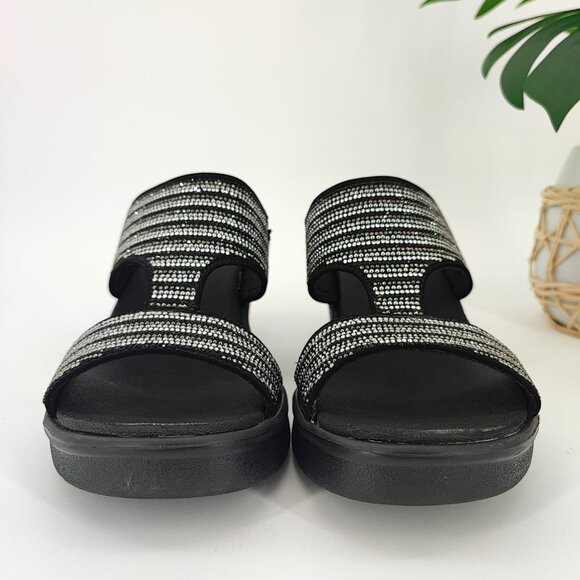 Skechers Women's  Luxe Foam Rumble Black Synthetic Sandals Size 8 - Picture 2 of 8